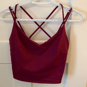 Criss-cross backed crop top